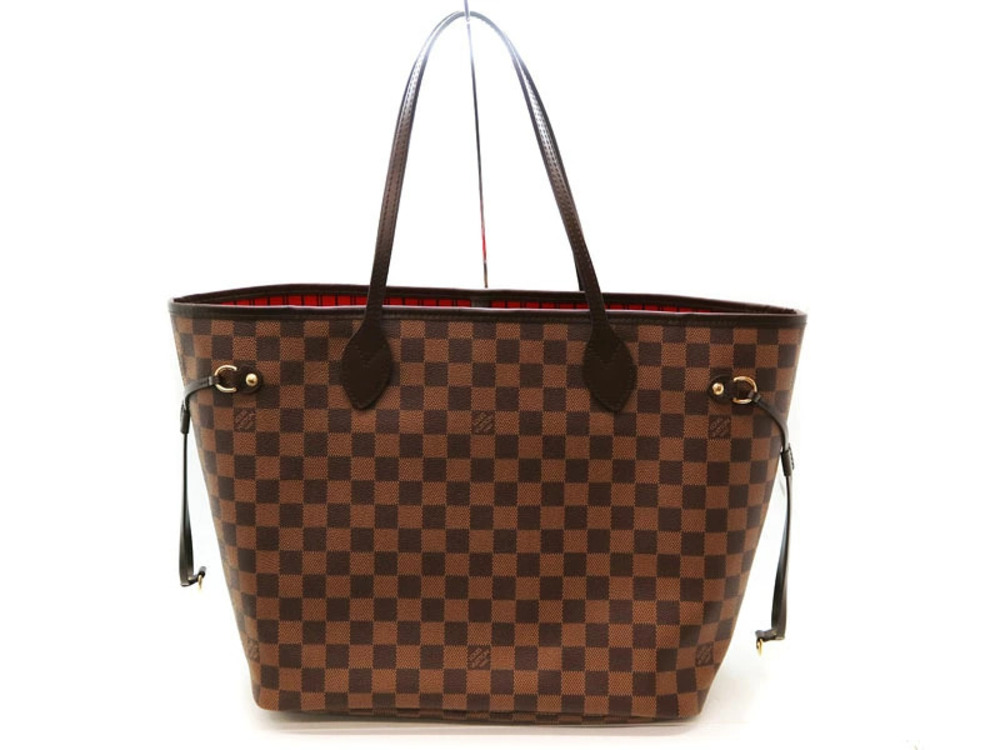 Louis Vuitton Canvas Ebene Brown Damier Tote LV Neverfull Shoulder Bag